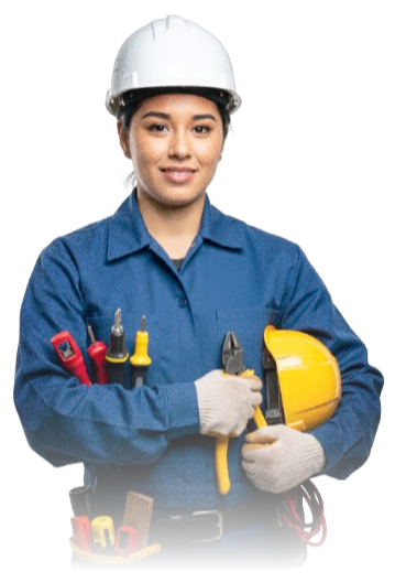 Mujer técnico electricista